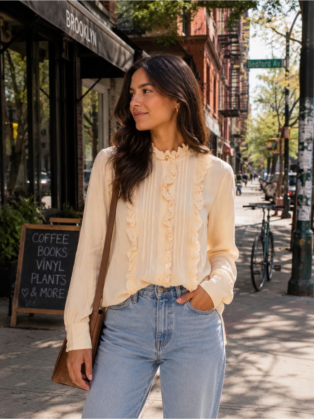 Tailored Rebecca Taylor cream Silk Mock Neck Button-Up Top w/ Tags NWT Sz 10
